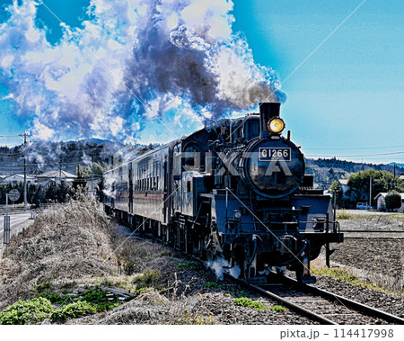 真岡鉄道の蒸気機関車 114417998