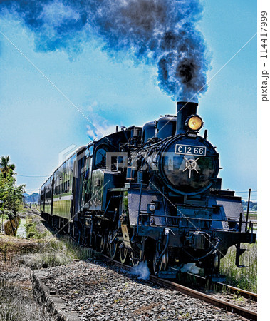 真岡鉄道の蒸気機関車 114417999