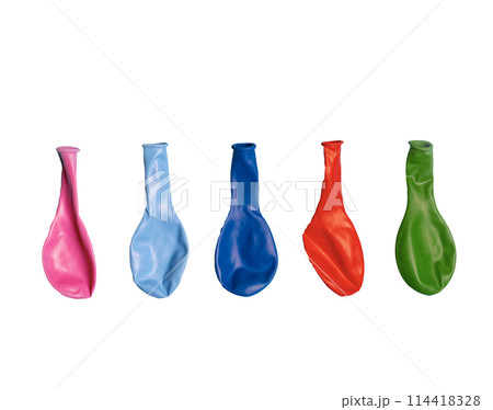 colorful deflated balloons 114418328