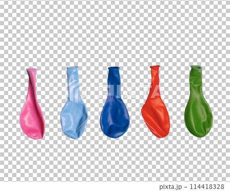 colorful deflated balloons 114418328