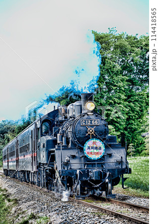 真岡鉄道の蒸気機関車 114418565