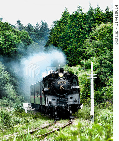 真岡鉄道の蒸気機関車 114418614