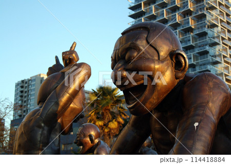 Laughing people sculture in Vancouver, Canada 114418884