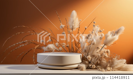 Dried Flowers on Table 114418911