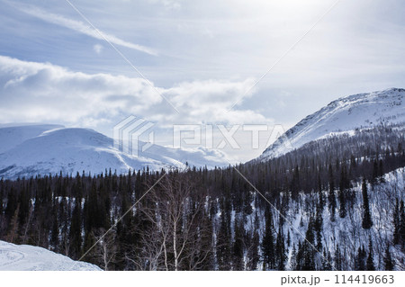 Hibiny mountains, springtime at Russian Nord, sunshine Hibiny mountains, springtime at Russian Nord, sunshine 114419663