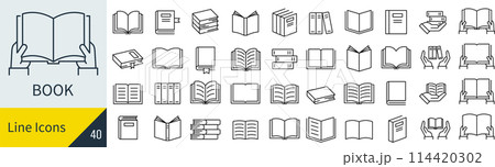 ベクターの本のアイコンセットのイラスト素材 [114420302] - PIXTA