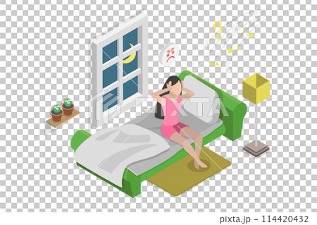 3D Isometric Flat  Conceptual Illustration of Noisy Neighbour, Problems of Neighbouring Apartments 114420432