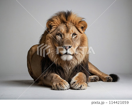 座っているライオン [AI生成・プロ仕上げ] 114421059
