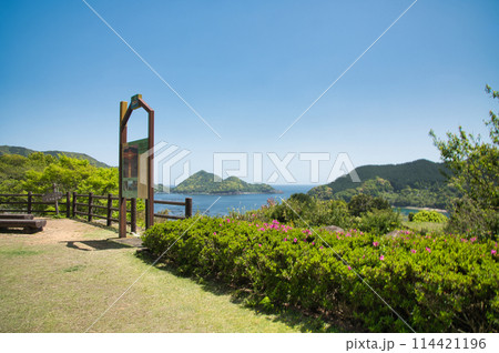 太郎坂広場から二木島湾・楯ヶ崎を望む　【三重県熊野市】 114421196