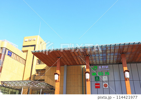 長野県長野市、長野駅西口の風景 長野県長野市、長野駅西口の風景 114421977