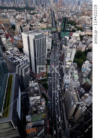 tokyo city scape from building top tokyo city scape from building top 114422219