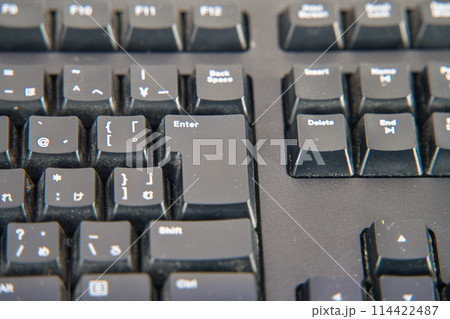 キーボードのエンターキー キーボードのエンターキー 114422487