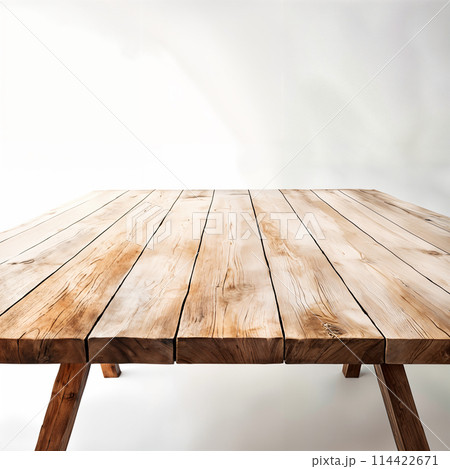A large wooden table. A large wooden table. 114422671