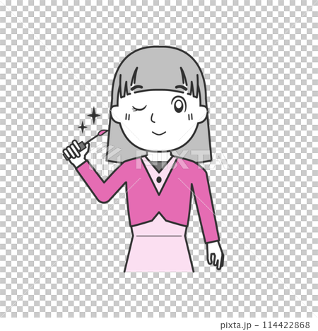 Person taking care of eyes, upper body, woman A Person taking care of eyes, upper body, woman A 114422868