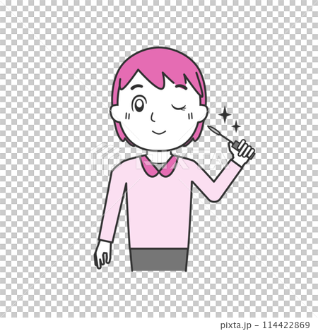 眼睛護理者/上半身/女性 C 眼睛護理者/上半身/女性 C 114422869