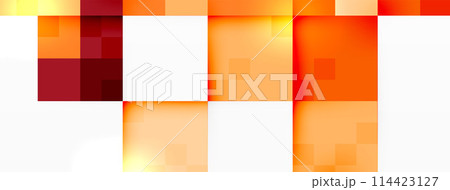 Symmetrical red and orange checkered pattern on white background 114423127