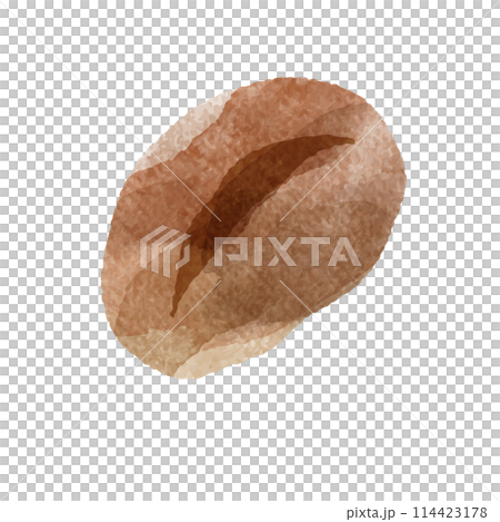 Simple coffee bean illustration (watercolor) 114423178
