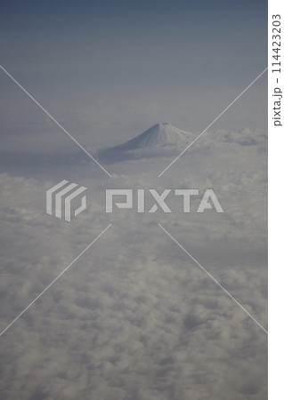 飛行機から見た富士山 114423203