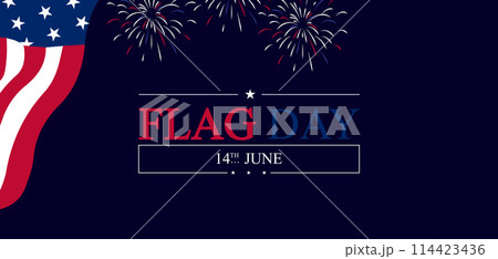June 14th Flag Day Beauty Captivating Illustration Design 114423436