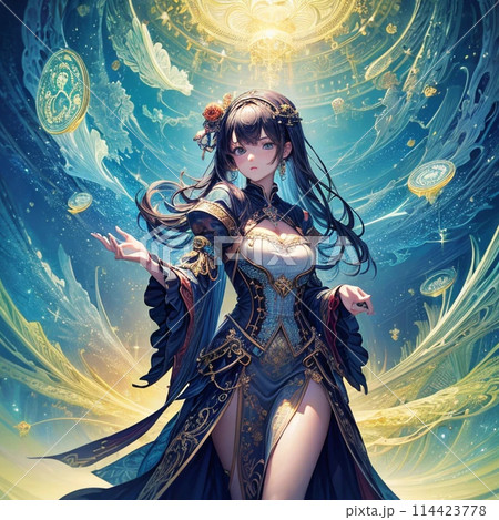 美しい女性のイラスト 美しい女性のイラスト 114423778