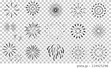 單色煙火插圖集 114425296