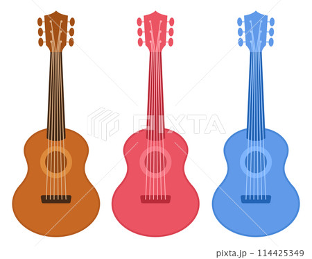 guitar flat design isolated cartoon 114425349