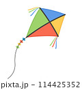 kite flat design isolated cartoon 114425352