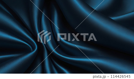 smooth elegant Blue satin texture abstract background 114426545