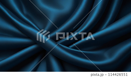 smooth elegant Blue satin texture abstract background 114426551