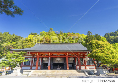 新緑の鞍馬寺 本殿金堂・金剛床 新緑の鞍馬寺 本殿金堂・金剛床 114427530