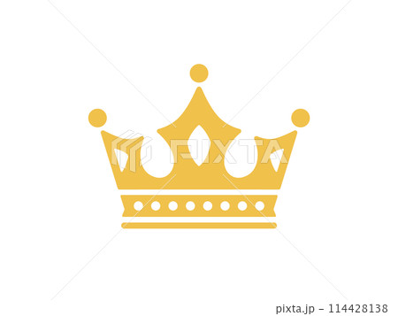 シンプルな王冠のアイコン ベクターイラスト シンプルな王冠のアイコン ベクターイラスト 114428138