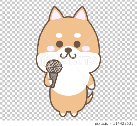 Dog with a microphone Dog with a microphone 114428533