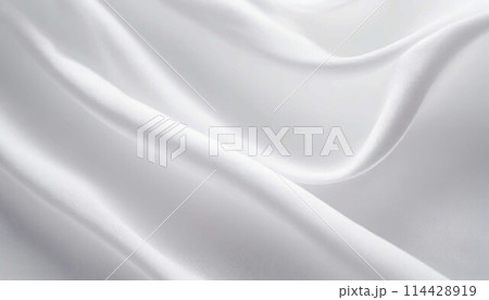 上品なシルク素材の白い生地 布 上品なシルク素材の白い生地 布 114428919