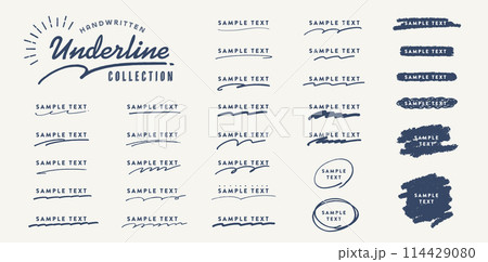 手書きのアンダーライン 114429080