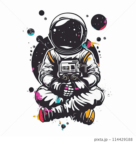 Bold Astronaut Minimalist Design 114429188