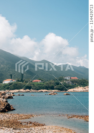 Shek O village Tai Tau Chau seascape in Hong Kong 114429713