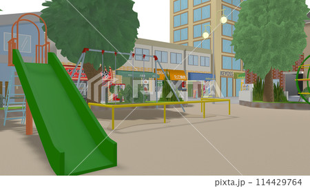アニメーションの背景に最適な 3D画像です 114429764