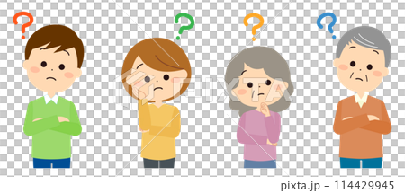 分からないことがある人々セット 114429945