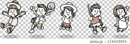 夏天的孩子插畫 114429954