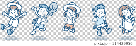 Summer kids illustration 114429956