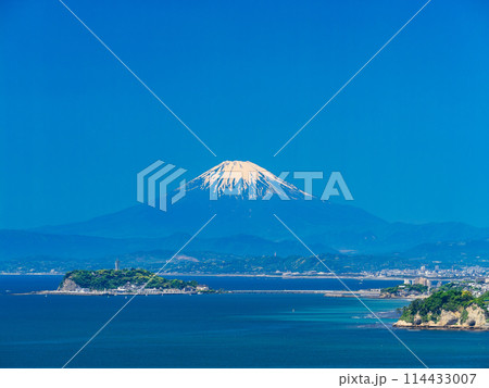 富士山と湘南海岸 春景 富士山と湘南海岸 春景 114433007