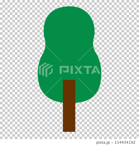 Vector illustration of a cute deformed tree Vector illustration of a cute deformed tree 114434192