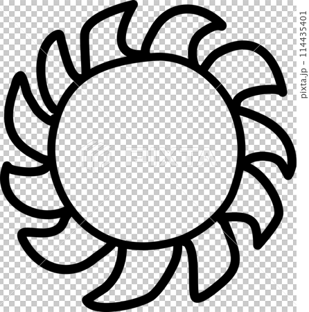 Set of hand drawn sun icons. Doodle style 114435401