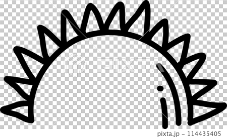 Set of hand drawn sun icons. Doodle style 114435405