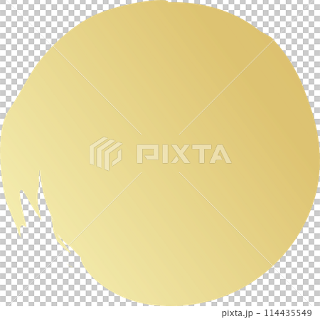 Set of gold different round brush. Design elements 114435549