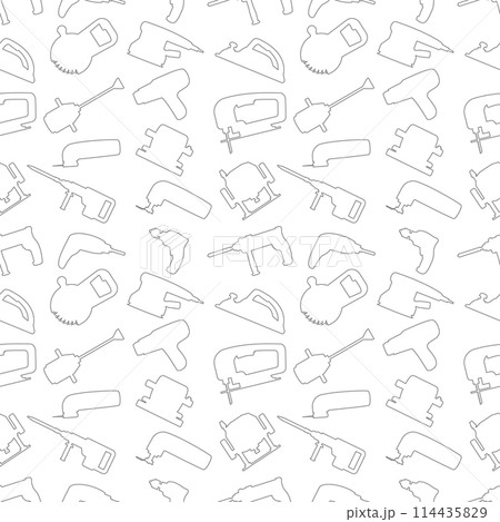 Background of industrial tools. Seamless repeating pattern. Vector illustration. 114435829