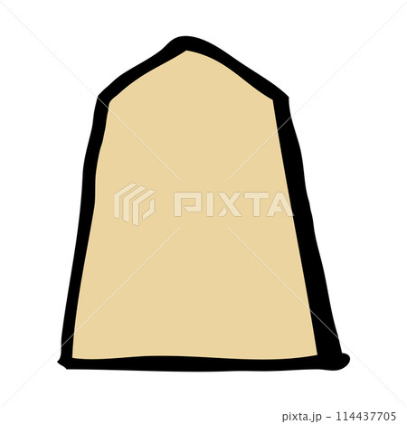 手描き　将棋の駒　無地　 114437705