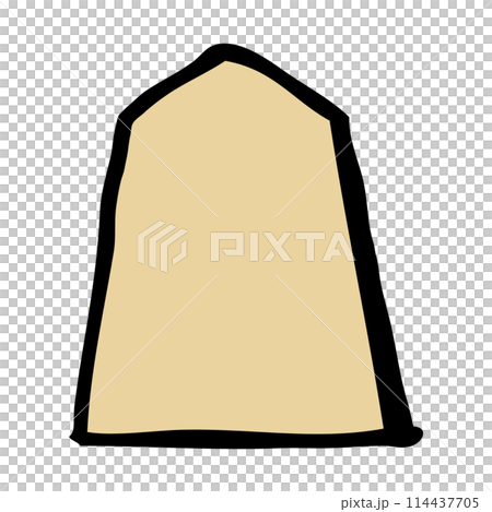 手描き　将棋の駒　無地　 114437705