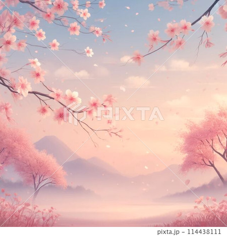 桜のある風景02｜Scenery with cherry blossoms 114438111