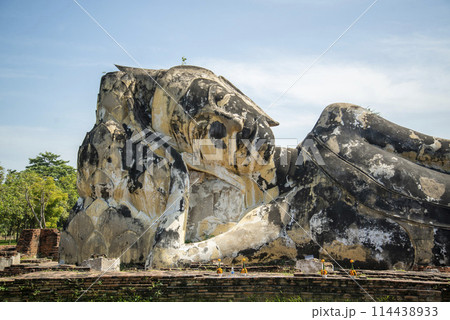 THAILAND AYUTTHAYA WAT LOKAYASUTHARAM THAILAND AYUTTHAYA WAT LOKAYASUTHARAM 114438933